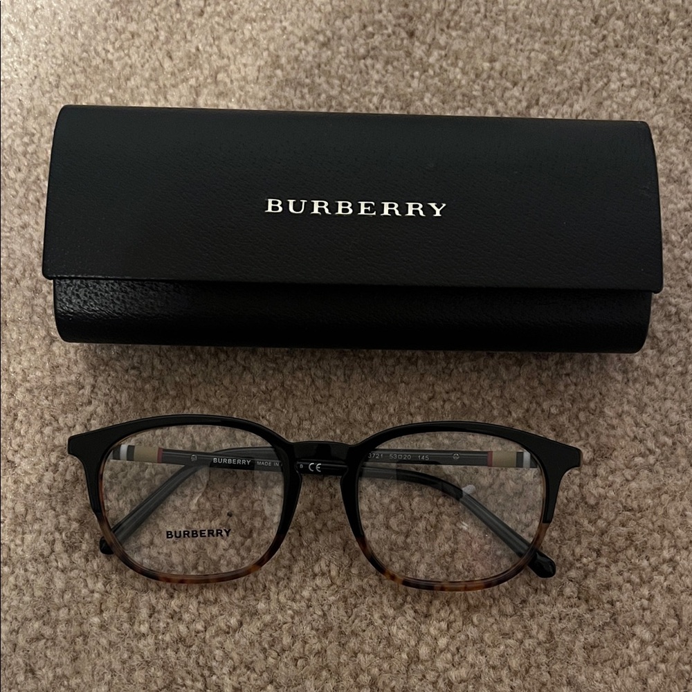 Burberry Black and Tan Eyeglasses